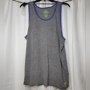 America Eagles gray and blue tank with neon green accent